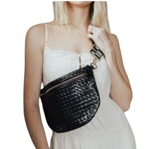 Pretty Simple Westlyn Woven Crossbody Bag in Black